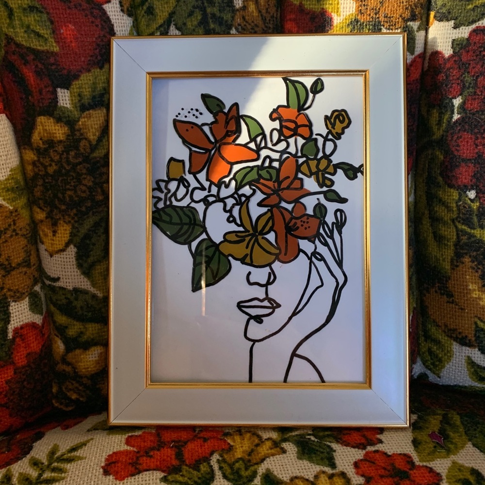 Hand painted boho abstract paintings